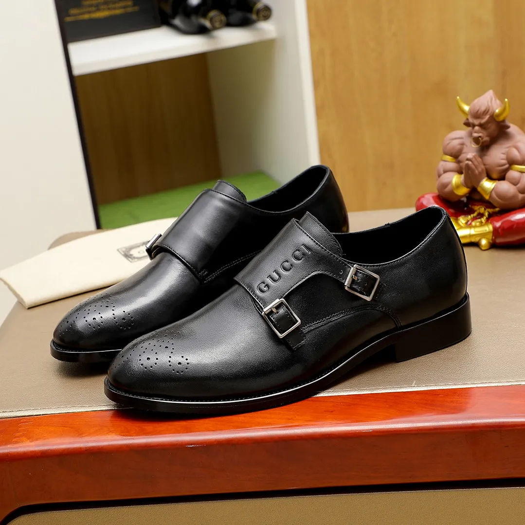 Men's men's shoes💰440💰💰🎩🎩🔥🔥Gucci GUCCI official website men's business formal leather shoes updated💥Hong Kong counter synchronized new styles💥completely one-to-one replica shipment👍zero gap in counter quality 0⃣️all made of imported cowhide with original hardware buckle➕🐂leather lining, color, code matching 39-44